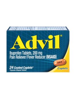 Advil Pain Reliever and Fever Reducer – Ibuprofen 200mg Caplets, 24 Count (NSAID)