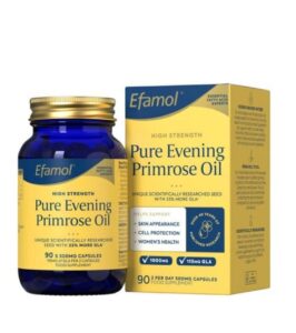 Efamol Pure Evening Primrose Oil (90 Capsules) – with Vitamin E for Skin, Hormones & Wellness
