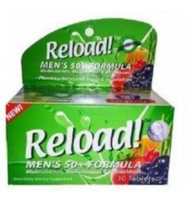 Reload Men’s 50+ Formula 30 Tablets - Advanced Daily Multivitamin for Men Age 50 and Above