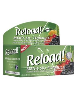 Reload Men’s 50+ Formula 90 Tablets - Advanced Daily Multivitamin for Men Over 50