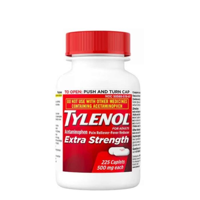 Tylenol Extra Strength Caplets – 500mg– Health Hub Pharmacy (95 x 107 mm)
