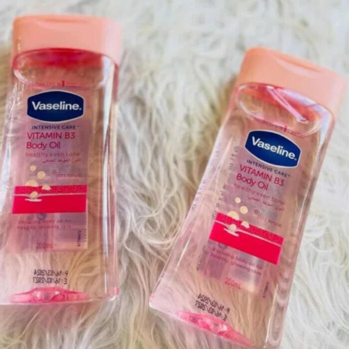 Vaseline Vitamin B3 Body Oil – 200ml -Health Hub Pharmacy (95 x 107 mm) (1) Vaseline Vitamin B3 Body Oil – 200ml -Health Hub Pharmacy (95 x 107 mm) (1)