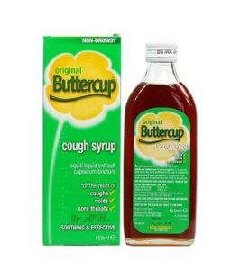 Buttercup Original Cough Syrup – 200ml, Non-Drowsy Relief for Coughs, Colds & Sore Throats