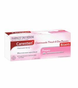 Canesten Clotrimazole Thrush 6 Day Pessary – 6 Vaginal Pessaries with Applicator (100 mg)