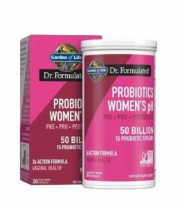 Garden of Life Dr. Formulated Probiotics Women’s pH – 50 Billion CFU, 15 Strains (30 Capsules)