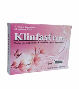 Klinfast Forte – Clindamycin, Clotrimazole & Tinidazole Vaginal Suppositories (7 Suppositories + Applicator)