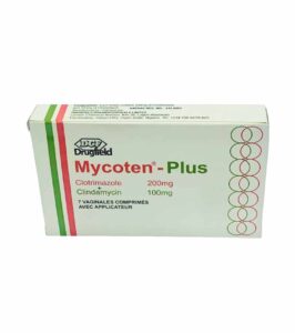 Mycoten-Plus Vaginal Tablets – Clotrimazole 200 mg + Clindamycin 100 mg (7 Vaginal Tablets with Applicator)