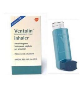 Ventolin Inhaler – Salbutamol Sulphate 100µg (200 Metered Actuations)
