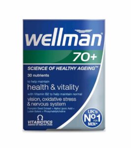 Wellman 70+ – Multivitamins for Men Over 70 with 30 Nutrients for Healthy Ageing, Vision, Immunity & Cognitive Support