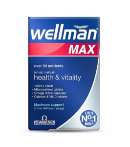 Wellman Max – Complete Multivitamin for Men with Omega 3-6-9, Calcium & Vitamin D (Triple Pack)